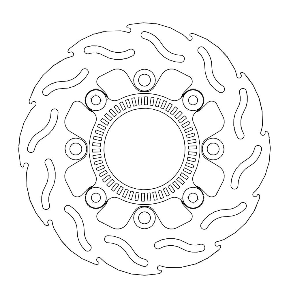 Moto-Master Flame Jarrulevy taakse Kawasaki: ER 6 F / ER 6 N / Versys including