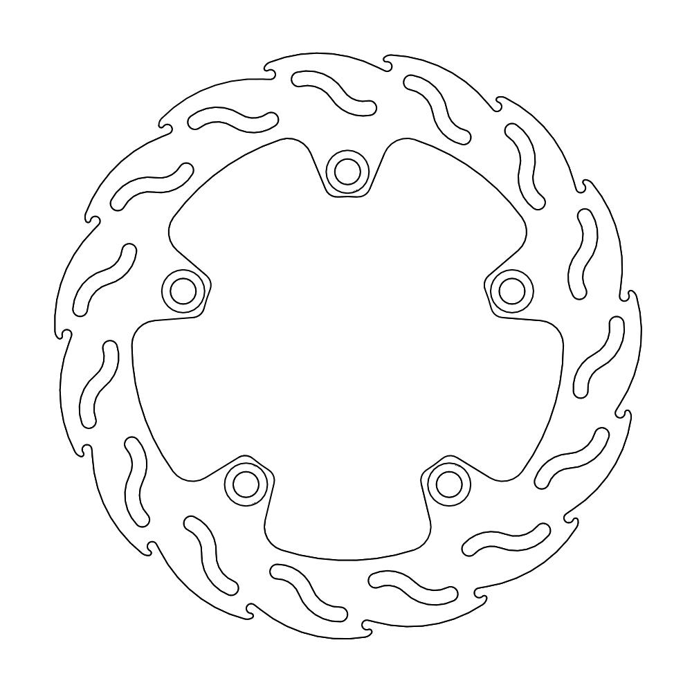 Moto-Master Flame Jarrulevy taakse Suzuki: GSF 650 / 1250 Bandit / Gladius ABS