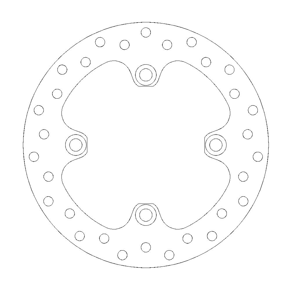 Moto-Master Flame Jarrulevy taakse Yamaha YFM 700 Grizzly