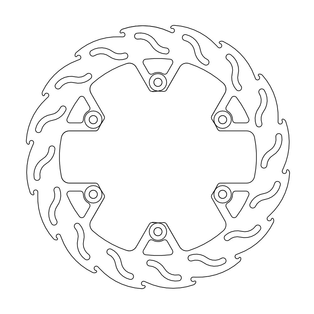 Moto-Master Flame Jarrulevy taakse Yamaha RD 350