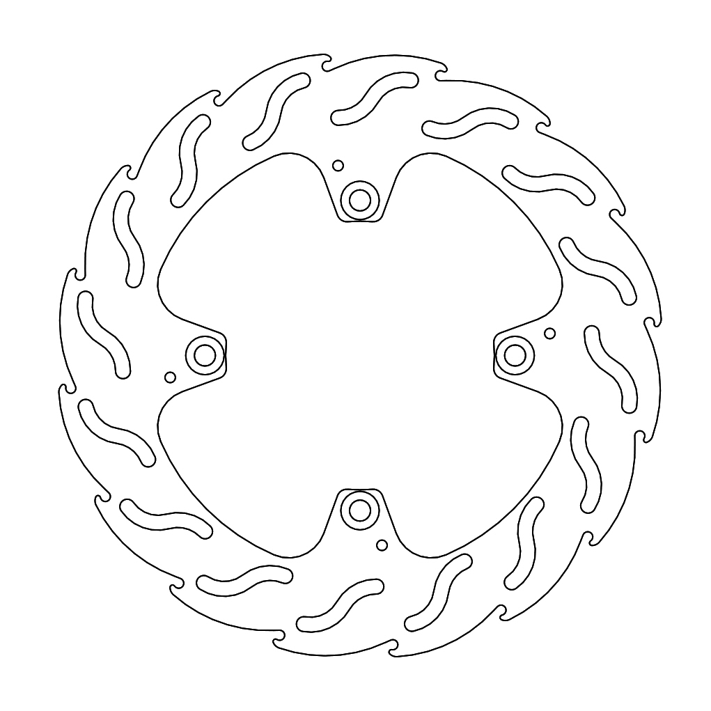 Moto-Master Flame Jarrulevy taakse Ducati Monster 1100, Multistrada