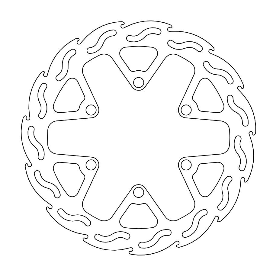 Moto-Master Flame Jarrulevy eteen Kawasaki D-Tracker 125, KLX 125