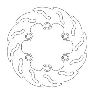 Moto-Master Flame Jarrulevy taakse Kawasaki D-Tracker, KLX 125