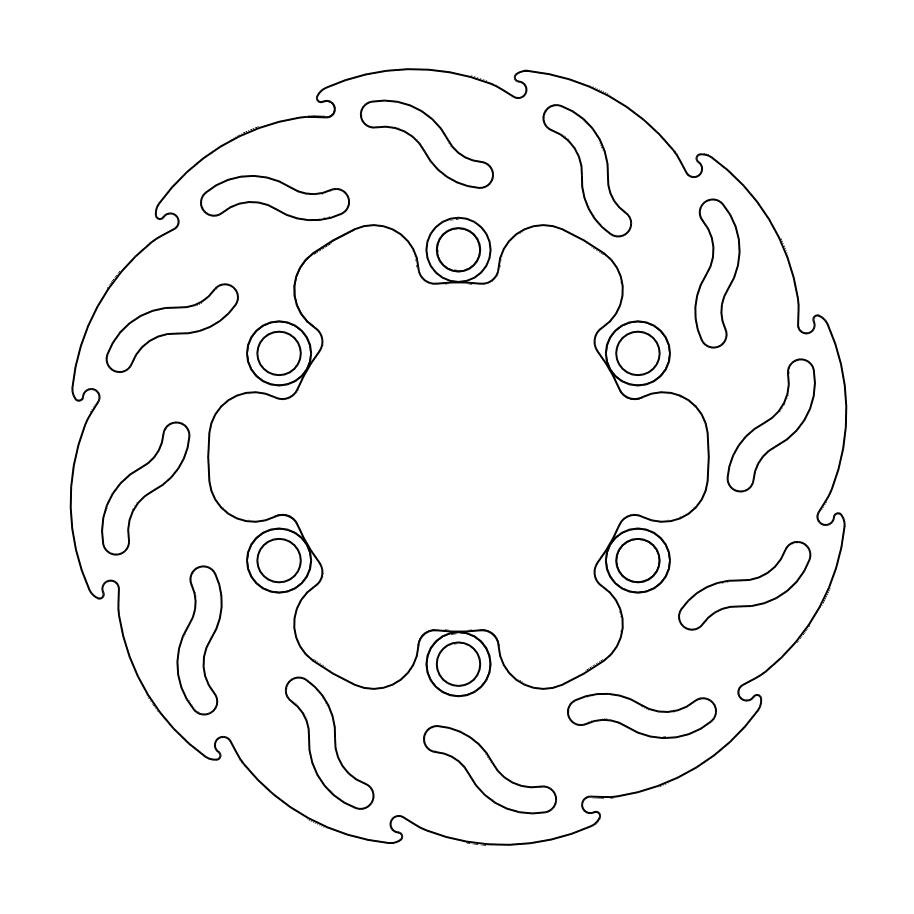 Moto-Master Flame Jarrulevy taakse Kawasaki D-Tracker, KLX 125