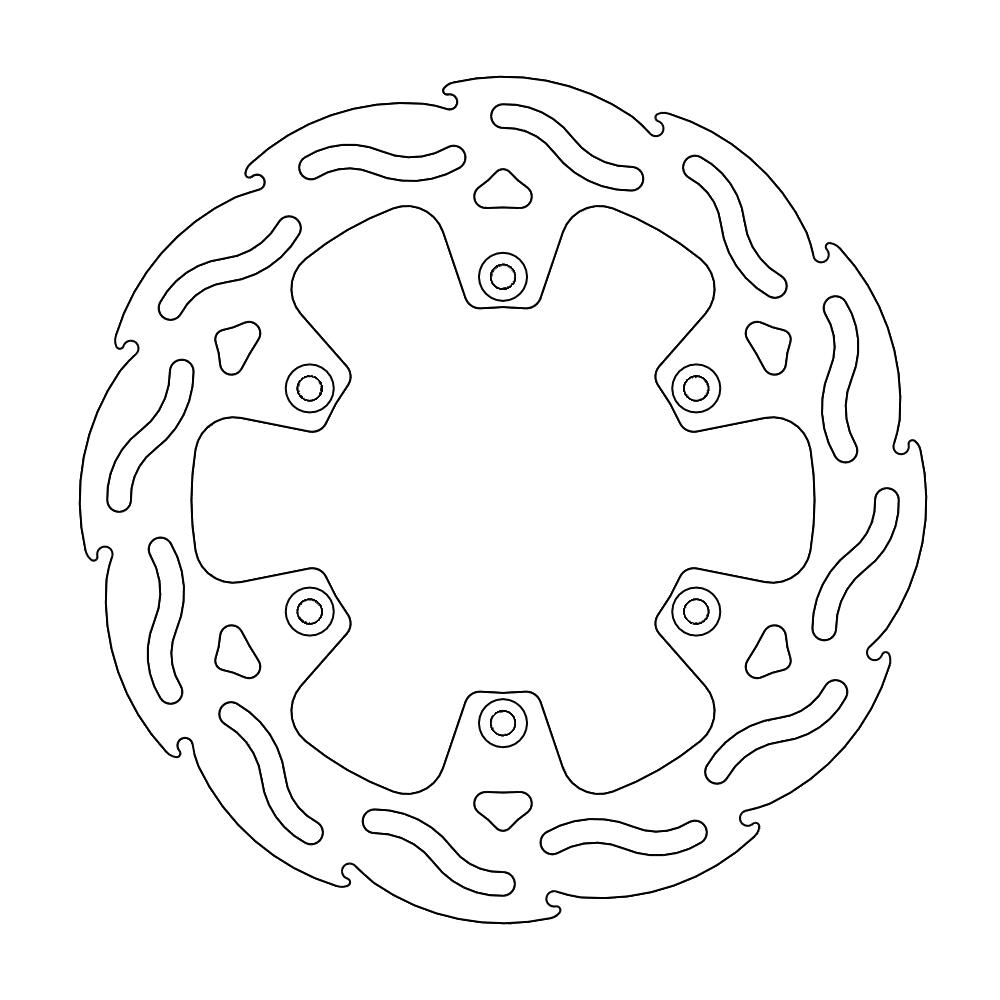 Moto-Master Flame Jarrulevy taakse Kawasaki KX 125/250 KLX300 (replaces 110034)