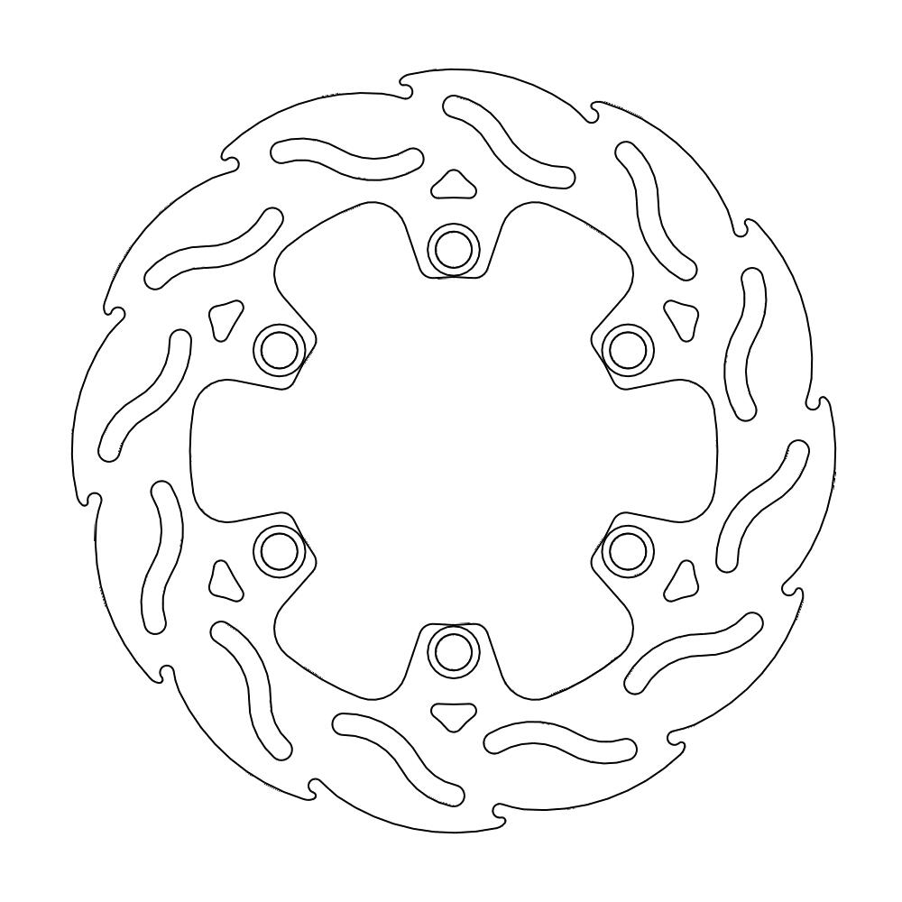 Moto-Master Flame Jarrulevy taakse Kawasaki KDX 125/200/250 (replaces 110039)