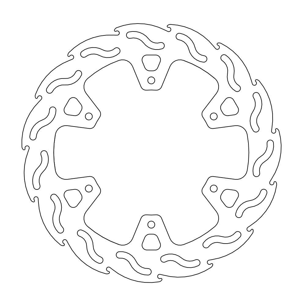 Moto-Master Flame Jarrulevy taakse Yamaha WR, WRF ,YZF (replaces 110069)