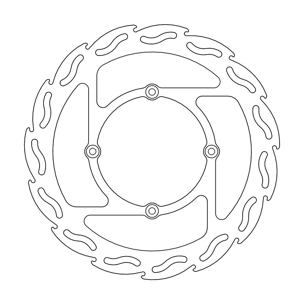 Moto-Master Flame Jarrulevy eteen Kawasaki KLX (replaces 110130)