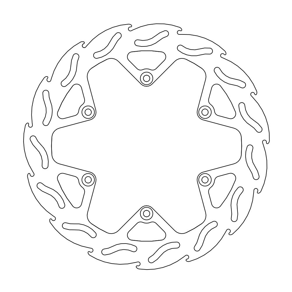 Moto-Master Flame Jarrulevy eteen Yamaha WR, WRF, YZF ( replaces 110152)