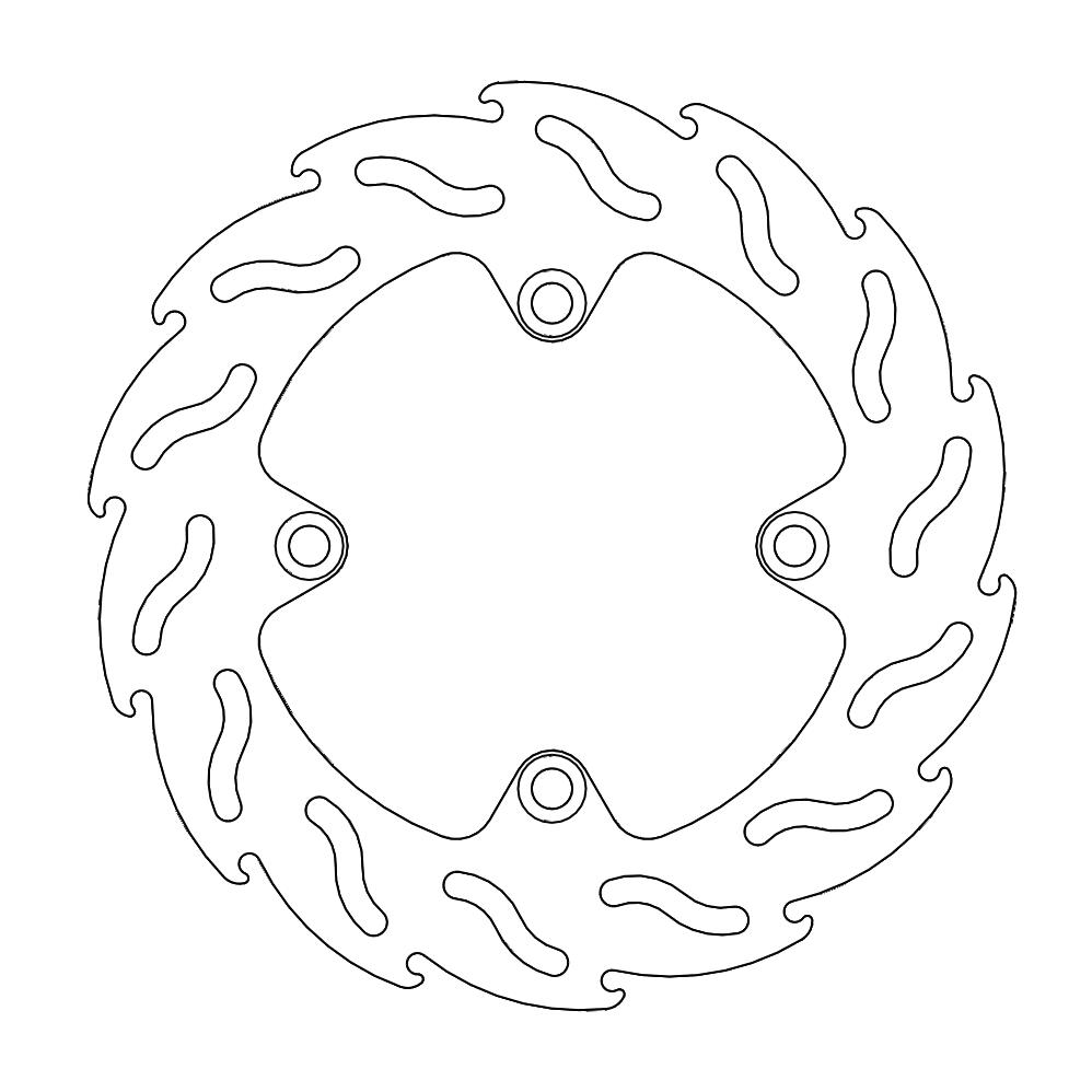 Moto-Master Flame Jarrulevy taakse Honda XR/XLV