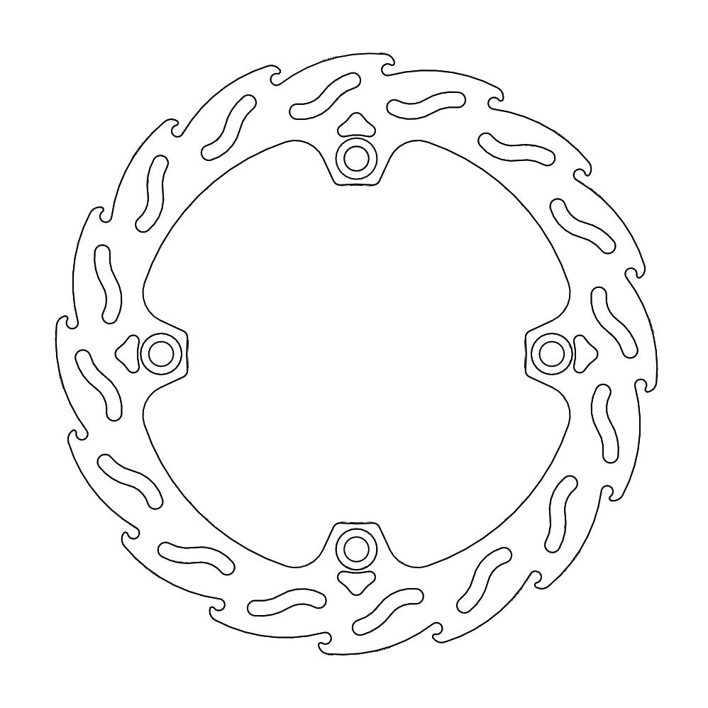 Moto-Master Flame Jarrulevy eteen vasen Dominator/Transalp 650