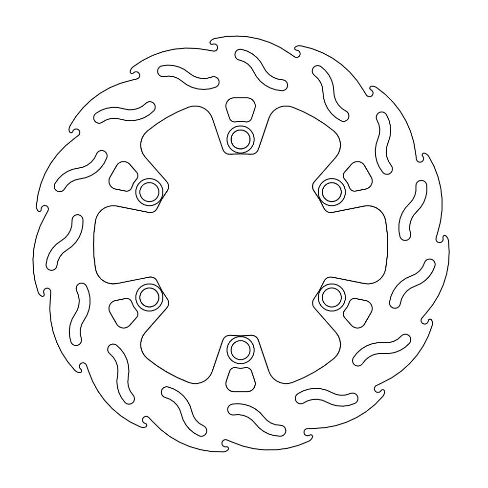 Moto-Master Flame Jarrulevy taakse Kawasaki