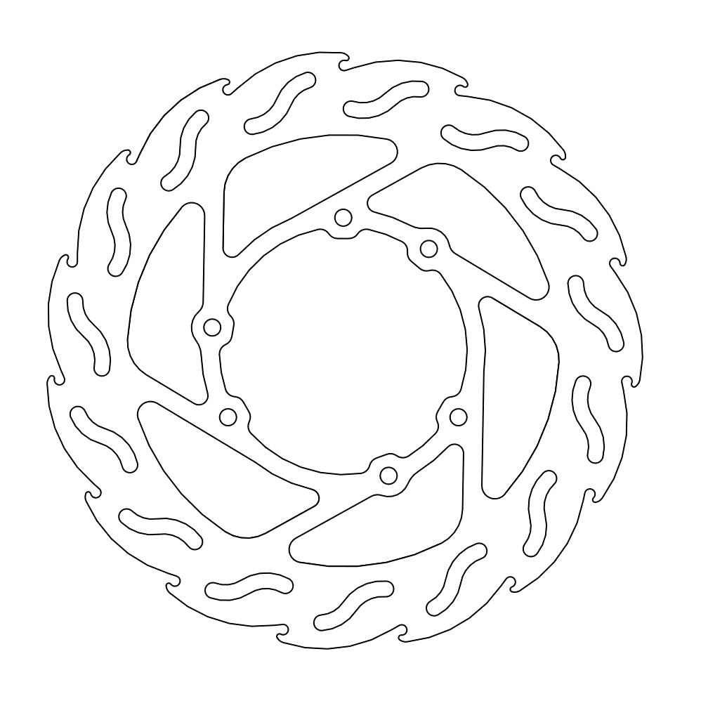 Moto-Master Flame Jarrulevy eteen Yamaha / TM