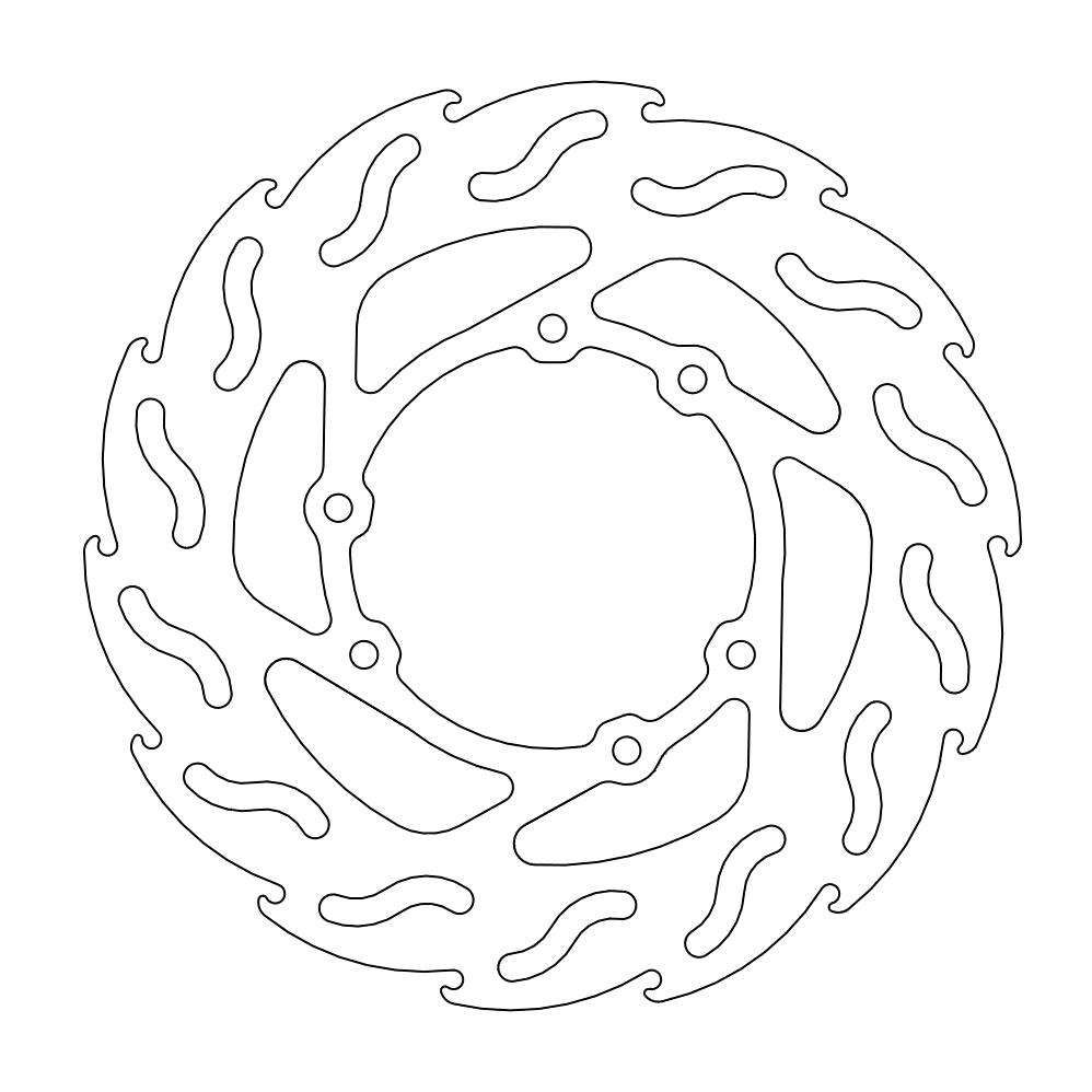 Moto-Master Flame Jarrulevy taakse Yamaha