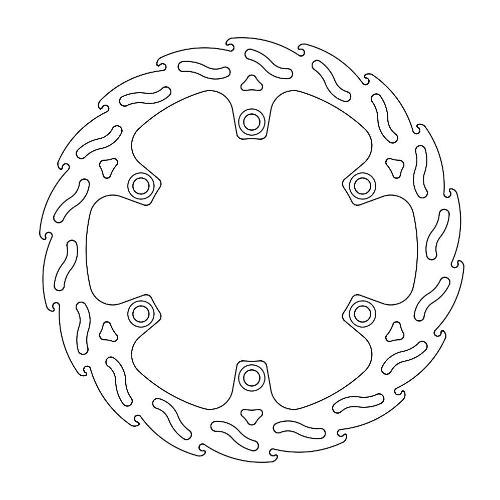 Moto-Master Flame Jarrulevy eteen oikea Honda/Triumph