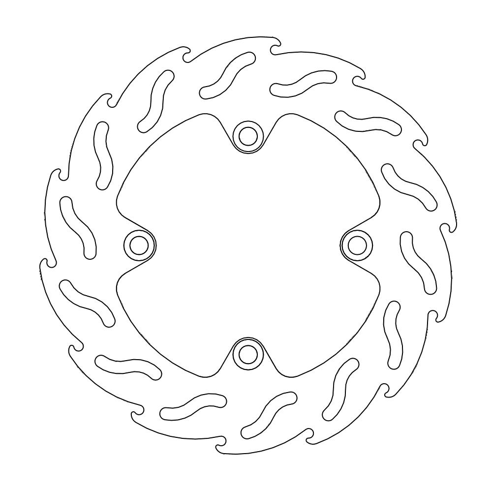 Moto-Master Flame Jarrulevy eteen vasen Honda Pantheon/Jazz