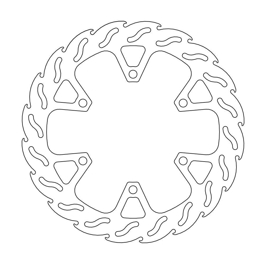 Moto-Master Flame Jarrulevy eteen oikea Kawasaki 250 Ninja