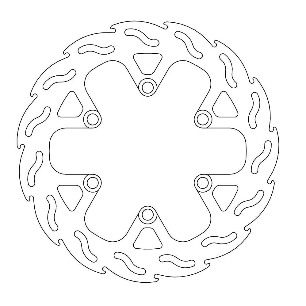 Moto-Master Flame Jarrulevy taakse Kawasaki KLX 250