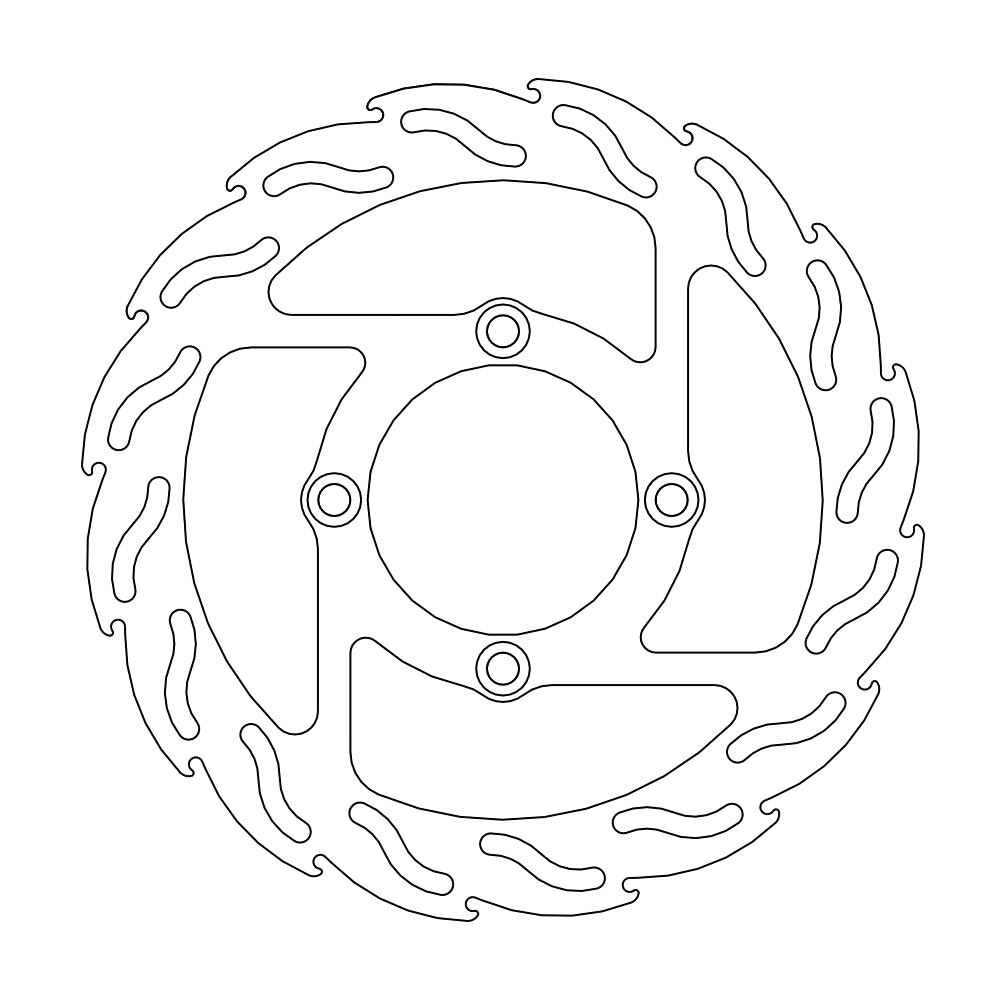 Moto-Master Flame Jarrulevy eteen vasen Honda Varadero 125