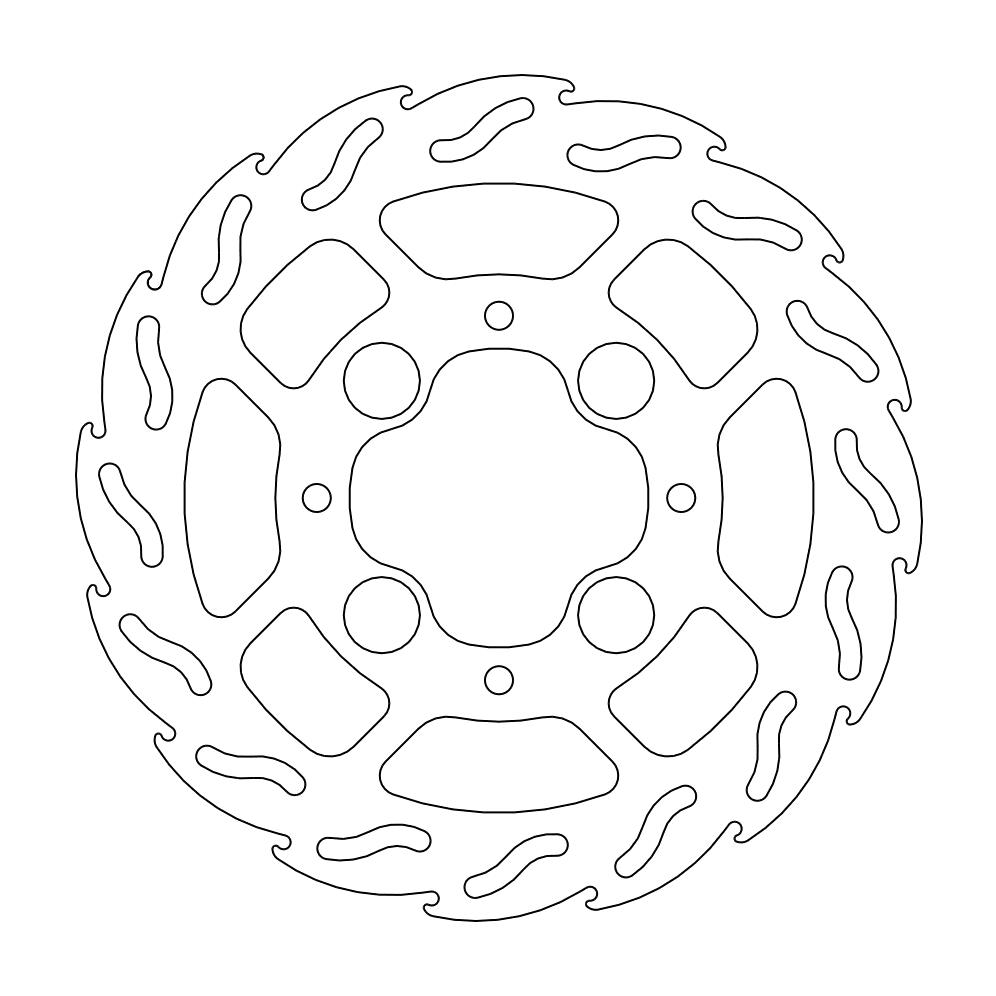 Moto-Master Flame Jarrulevy taakse VFR 800, ABS