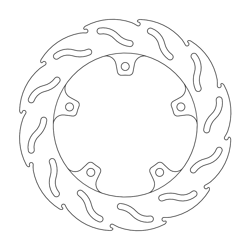 Moto-Master Flame Jarrulevy taakse RSV 4, Factory, ABS