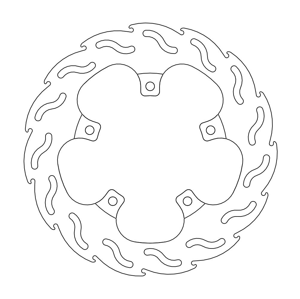 Moto-Master Flame Jarrulevy taakse Shiver 750, Dorsoduro