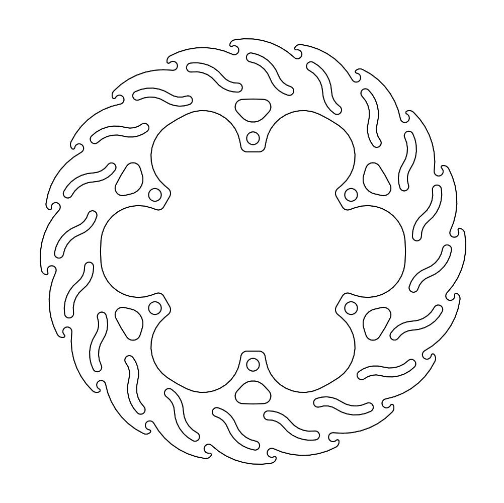 Moto-Master Flame Jarrulevy taakse XT1200Z, ABS Tenere