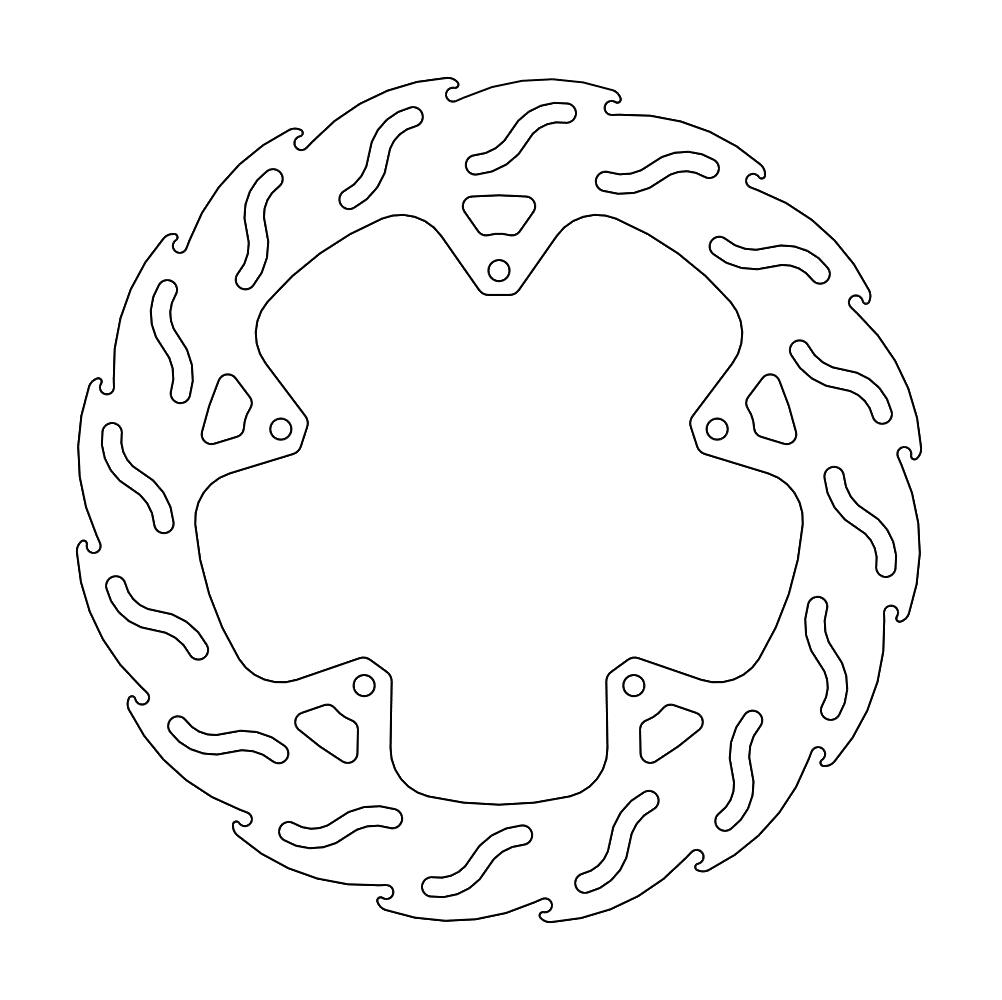 Moto-Master Flame Jarrulevy eteen vasen X9 500 Evolution, Nexus 500