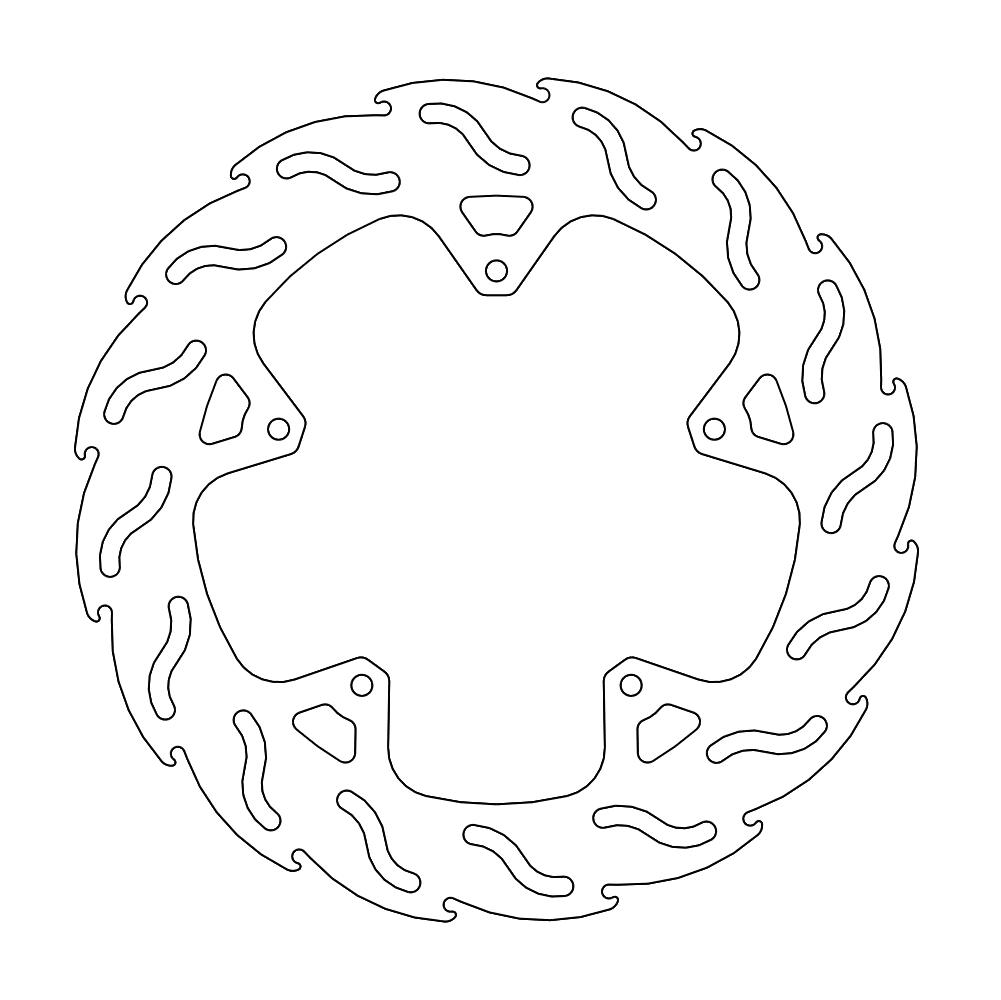 Moto-Master Flame Jarrulevy eteen oikea X9 500 Evolution, Nexus 500