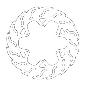 Moto-Master Flame Jarrulevy eteen vasen MP3, FUOCO