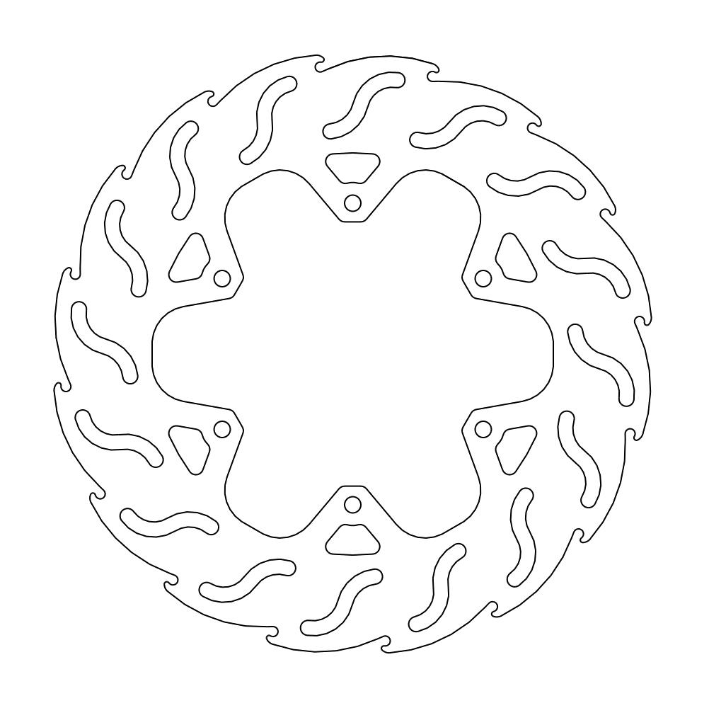 Moto-Master Flame Jarrulevy eteen vasen MP3, FUOCO