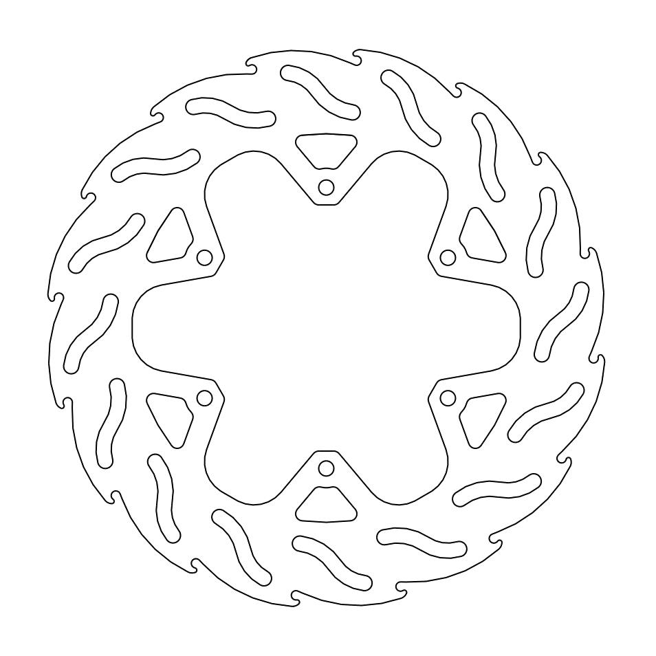 Moto-Master Flame Jarrulevy eteen oikea MP3, FUOCO