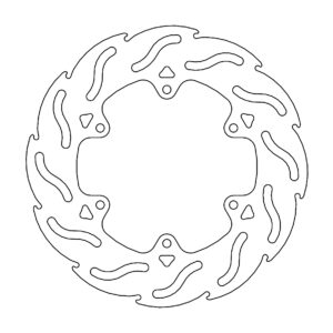 Moto-Master Flame Jarrulevy eteen & taakse Vespa