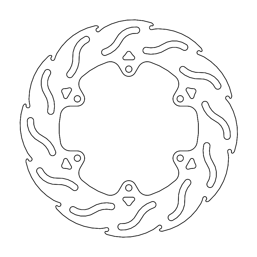 Moto-Master Flame Jarrulevy eteen & taakse Vespa