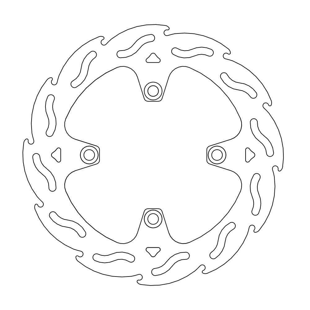 Moto-Master Flame Jarrulevy taakse Triumph: T1050 Speed Triple ABS