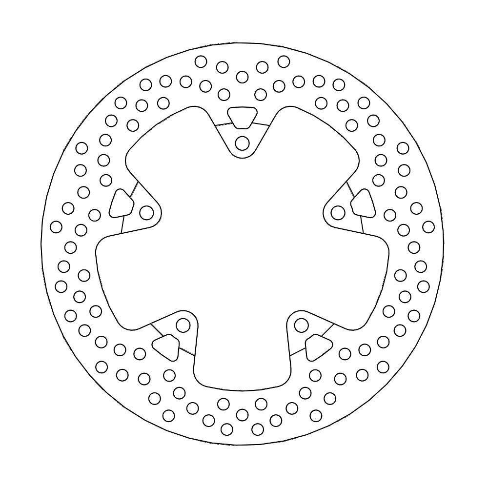 Moto-Master Halo Jarrulevy taakse Aprillia: Shiver 750/ABS, Dorsoduro 750/1200/A
