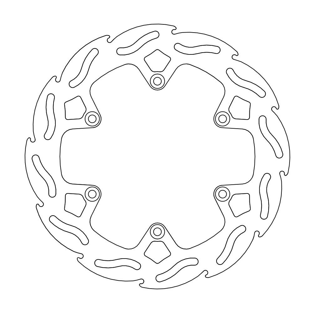 Moto-Master Flame Jarrulevy taakse KTM Factory Sidecar 4.4mm (vasen side mount)