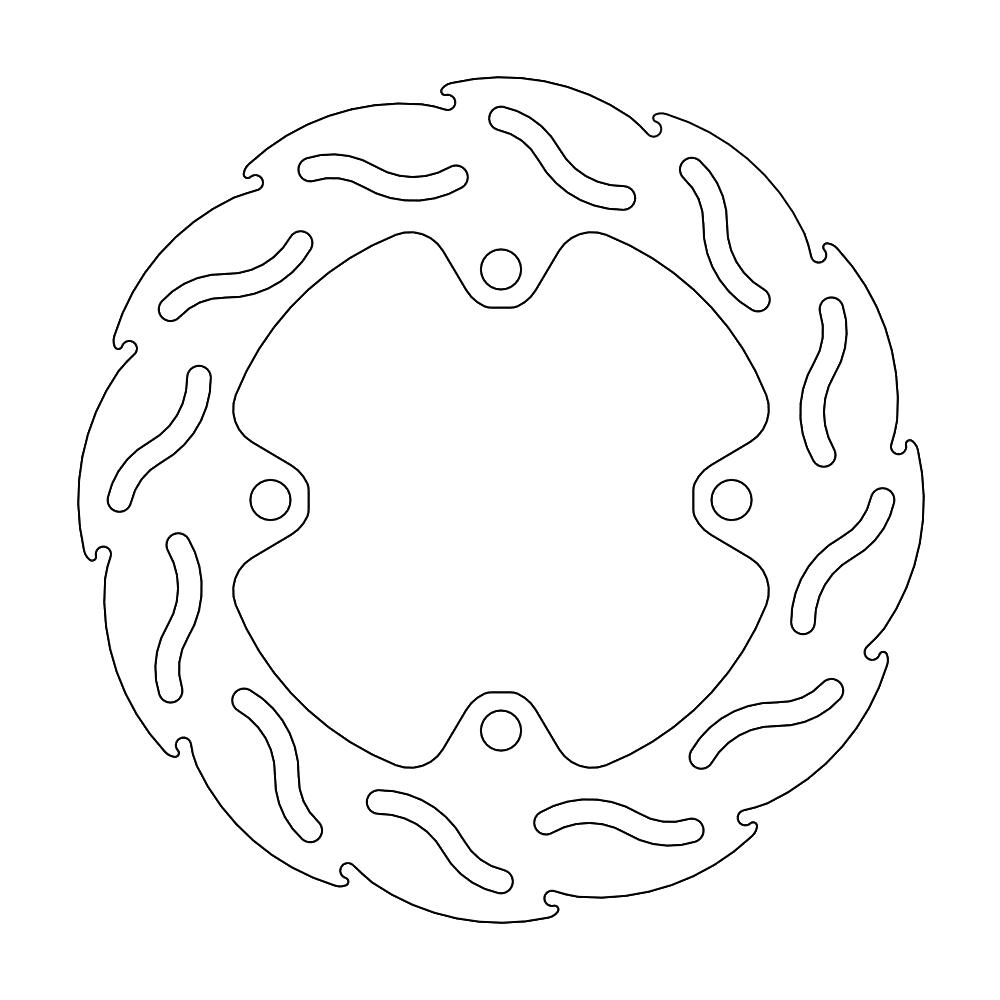 Moto-Master Flame Jarrulevy taakse, ZX-6R, 636, ZX-10R