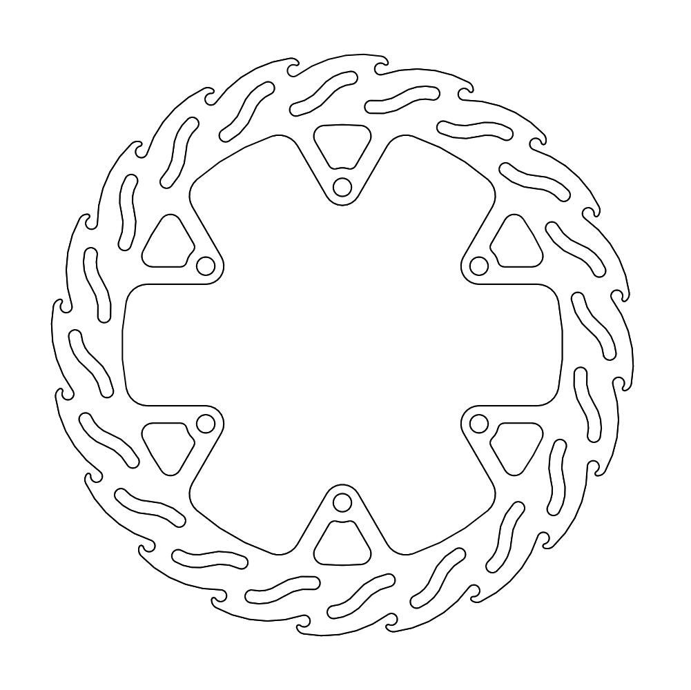 Moto-Master Flame Jarrulevy eteen vasen X-CITY 250