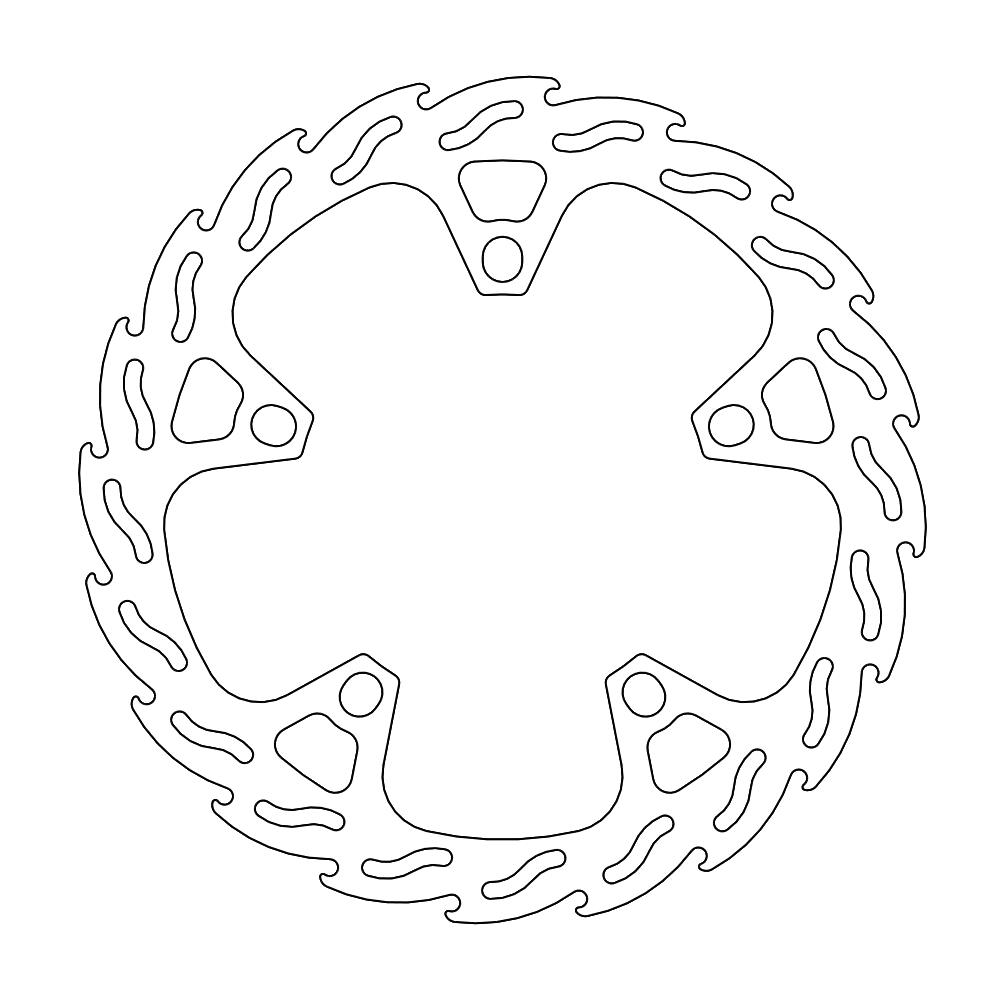 Moto-Master Flame Jarrulevy eteen vasen SRV 850, ABS