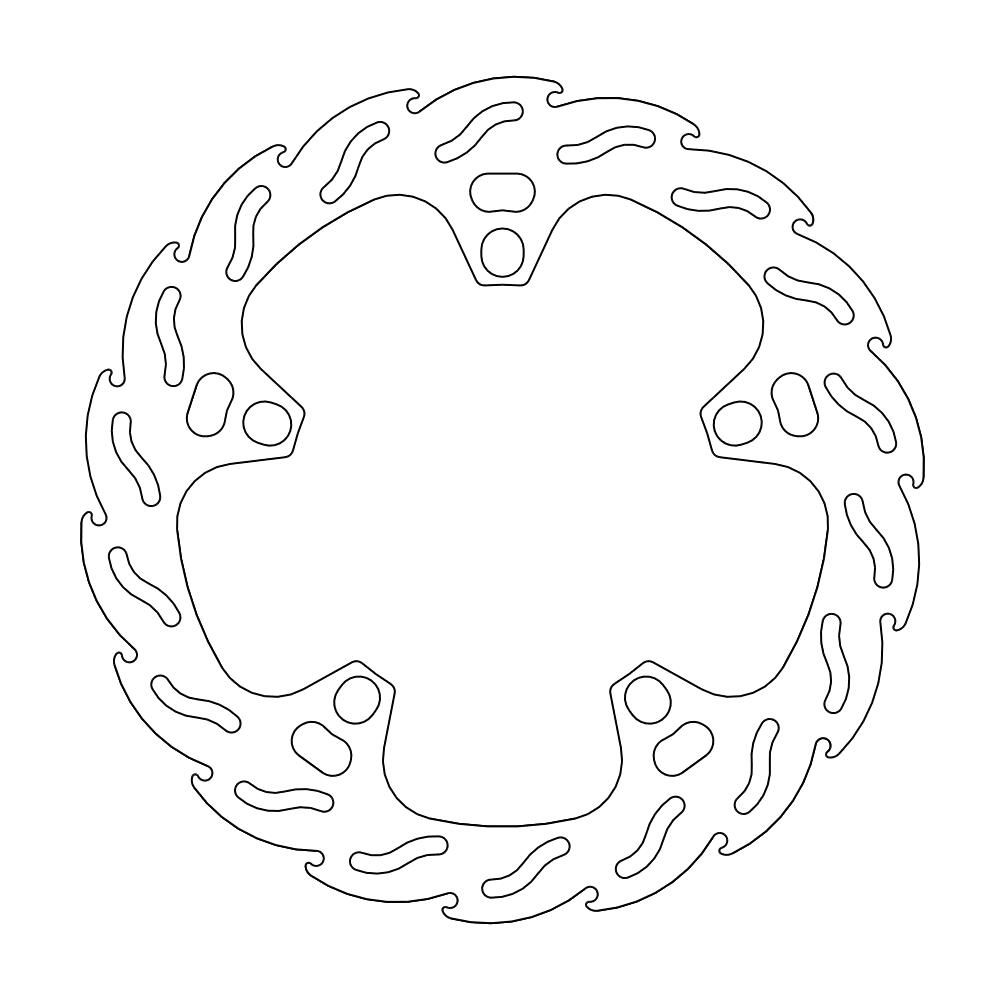 Moto-Master Flame Jarrulevy taakse SRV 850, ABS