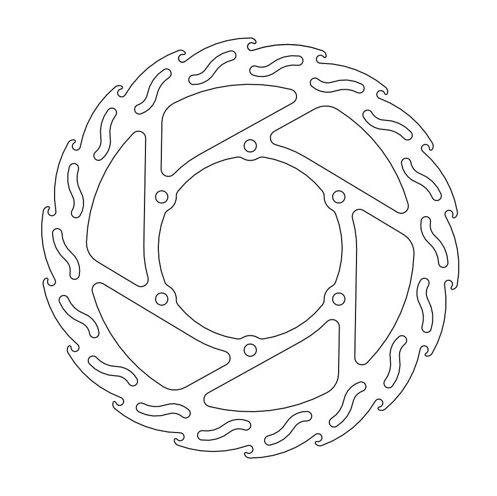 Moto-Master Flame Jarrulevy eteen vasen INAZUMA 250