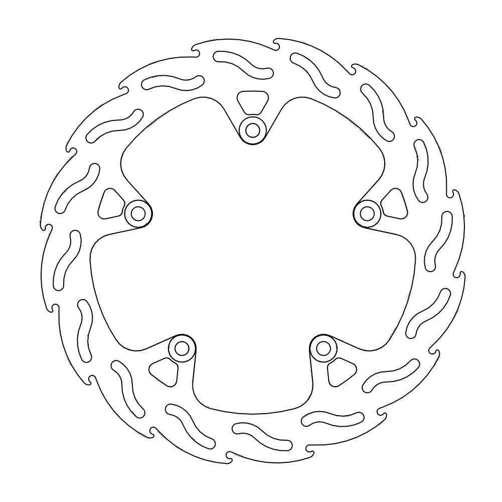 Moto-Master Flame Jarrulevy eteen oikea YP X-MAX 250, ABS, Sport