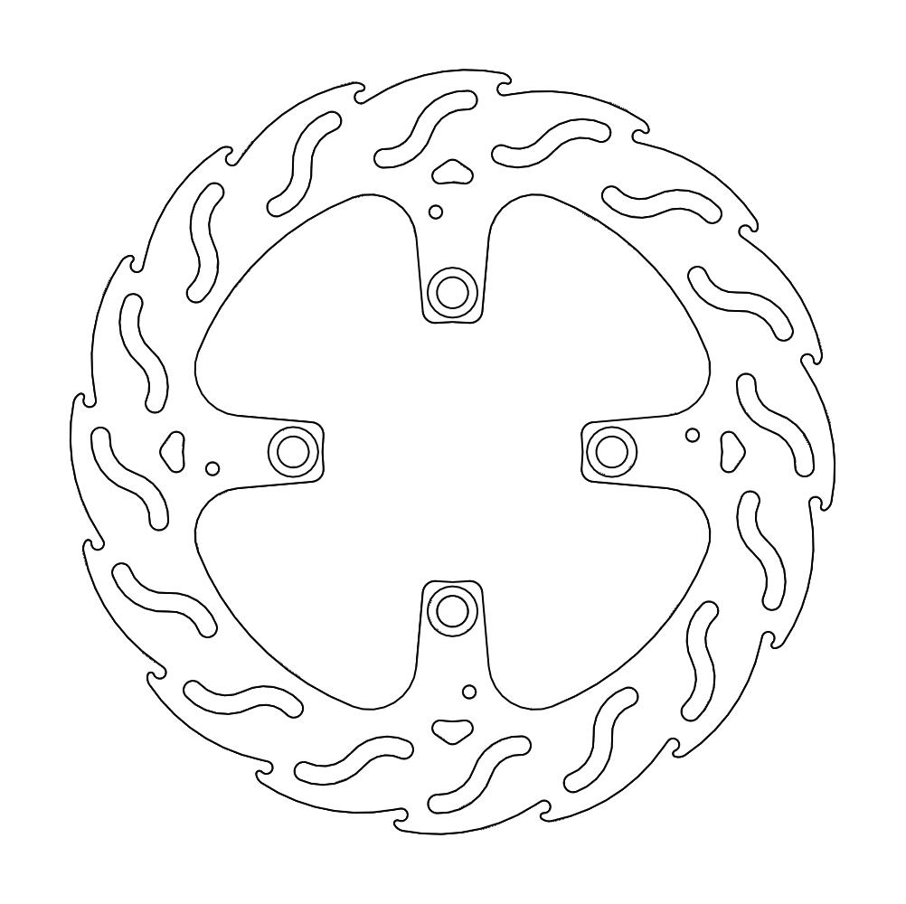Moto-Master Flame Jarrulevy taakse Paningale 1199, S, Tricolore