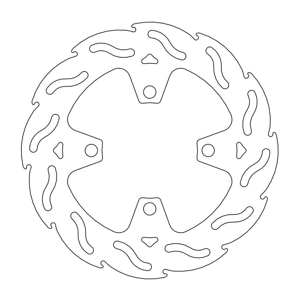 Moto-Master Flame Jarrulevy taakse Triumph: Daytona 675 ABS