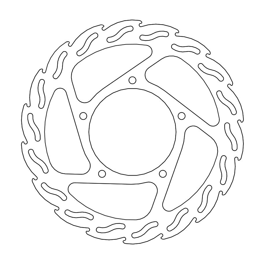 Moto-Master Flame Jarrulevy eteen vasen Peugeot