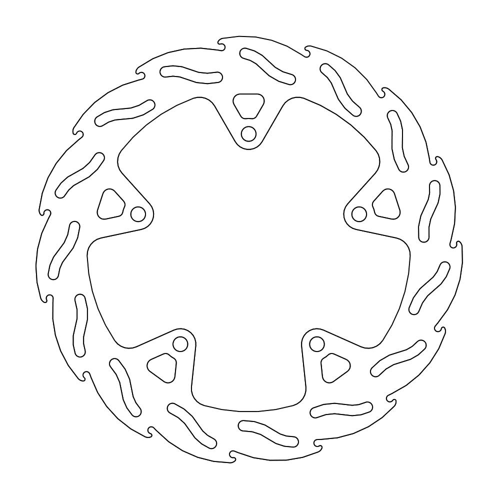 Moto-Master Flame Jarrulevy eteen Yamaha: YBR125