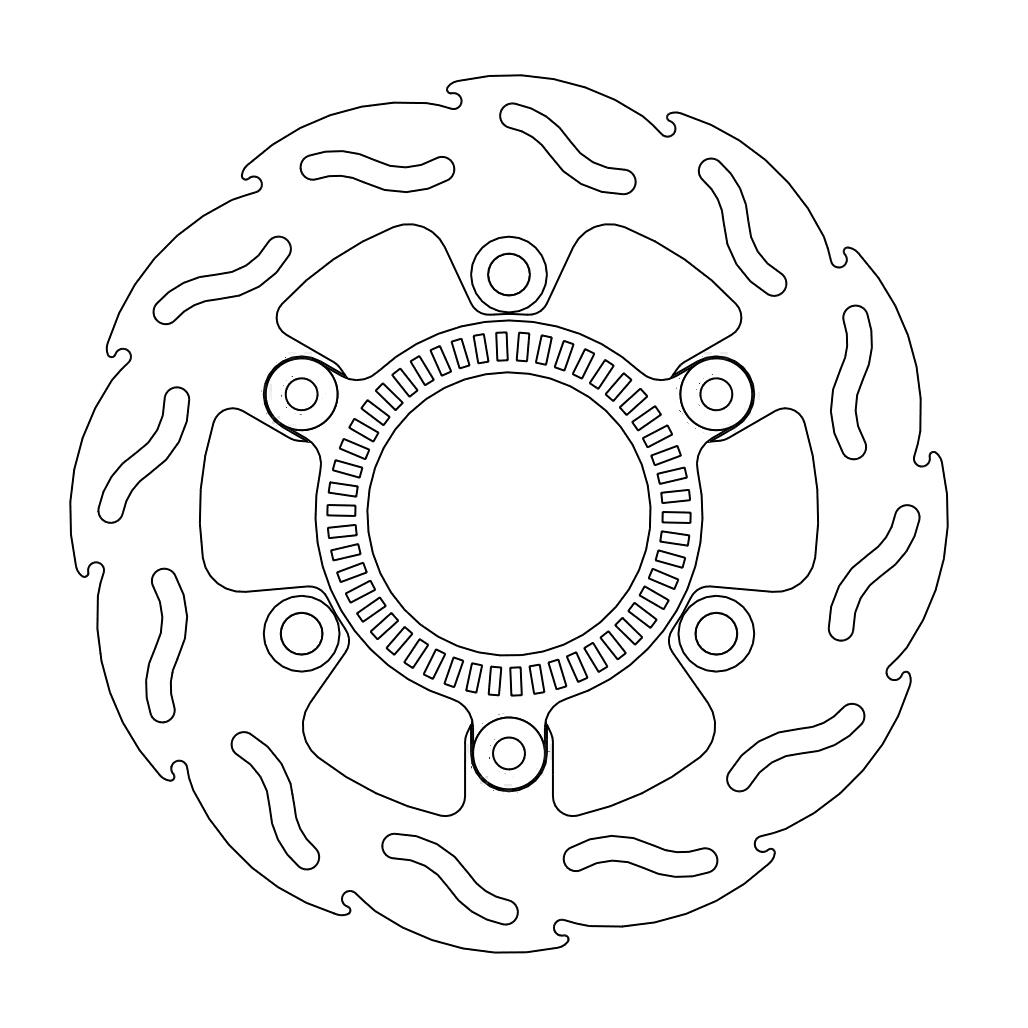 Moto-Master Flame Jarrulevy taakse Kawasaki: Ninja 300 including ABS ring