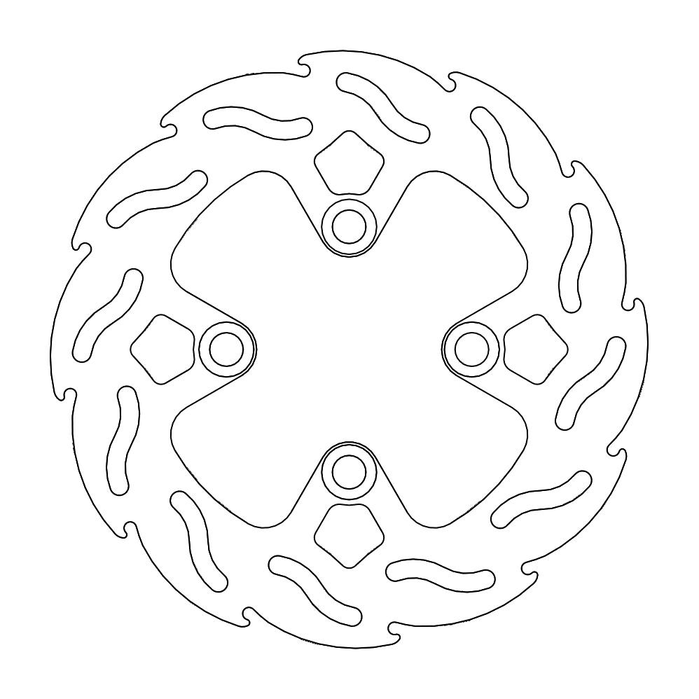 Moto-Master Flame Jarrulevy taakse Honda: MSX125