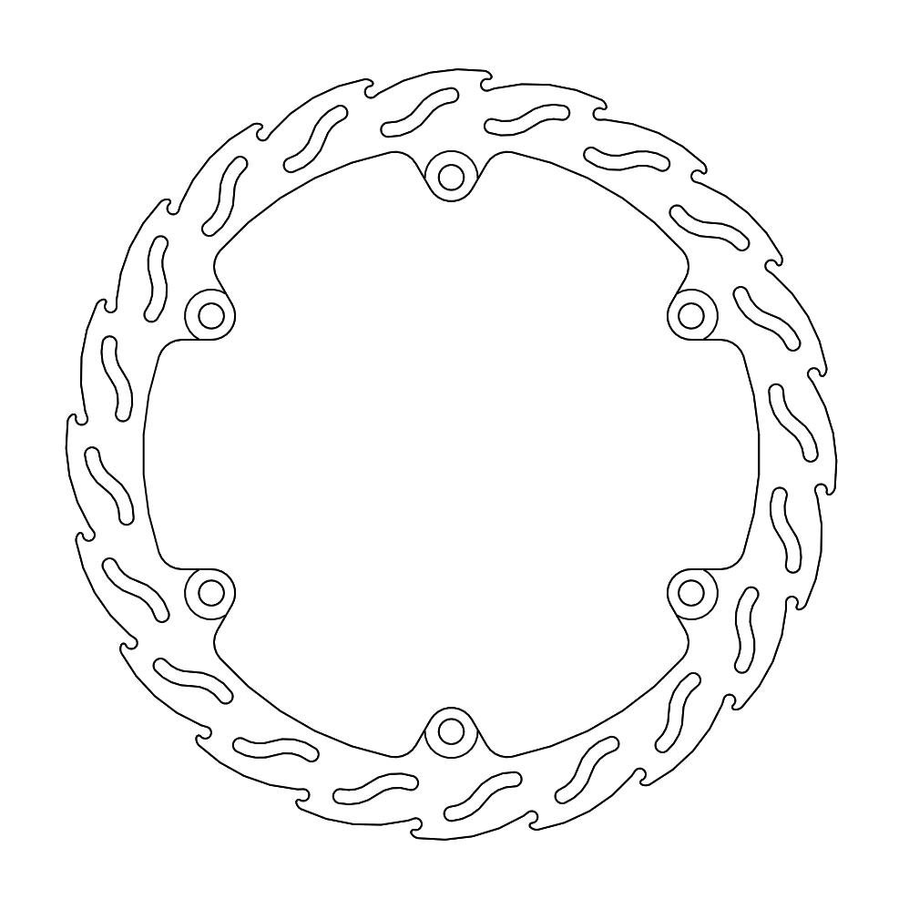 Moto-Master Flame Jarrulevy eteen vasen Honda: CB650F, CBR650F